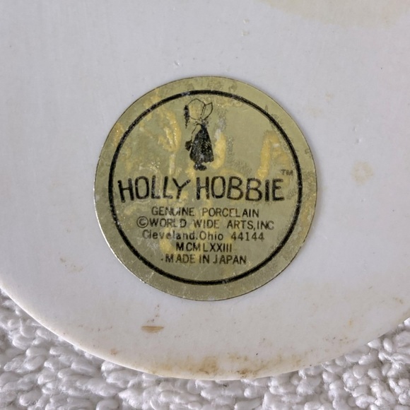 Vintage Holly Hobbie Ceramic Count Your Blessings Oval Trinket Wall Decor - Picture 3 of 8